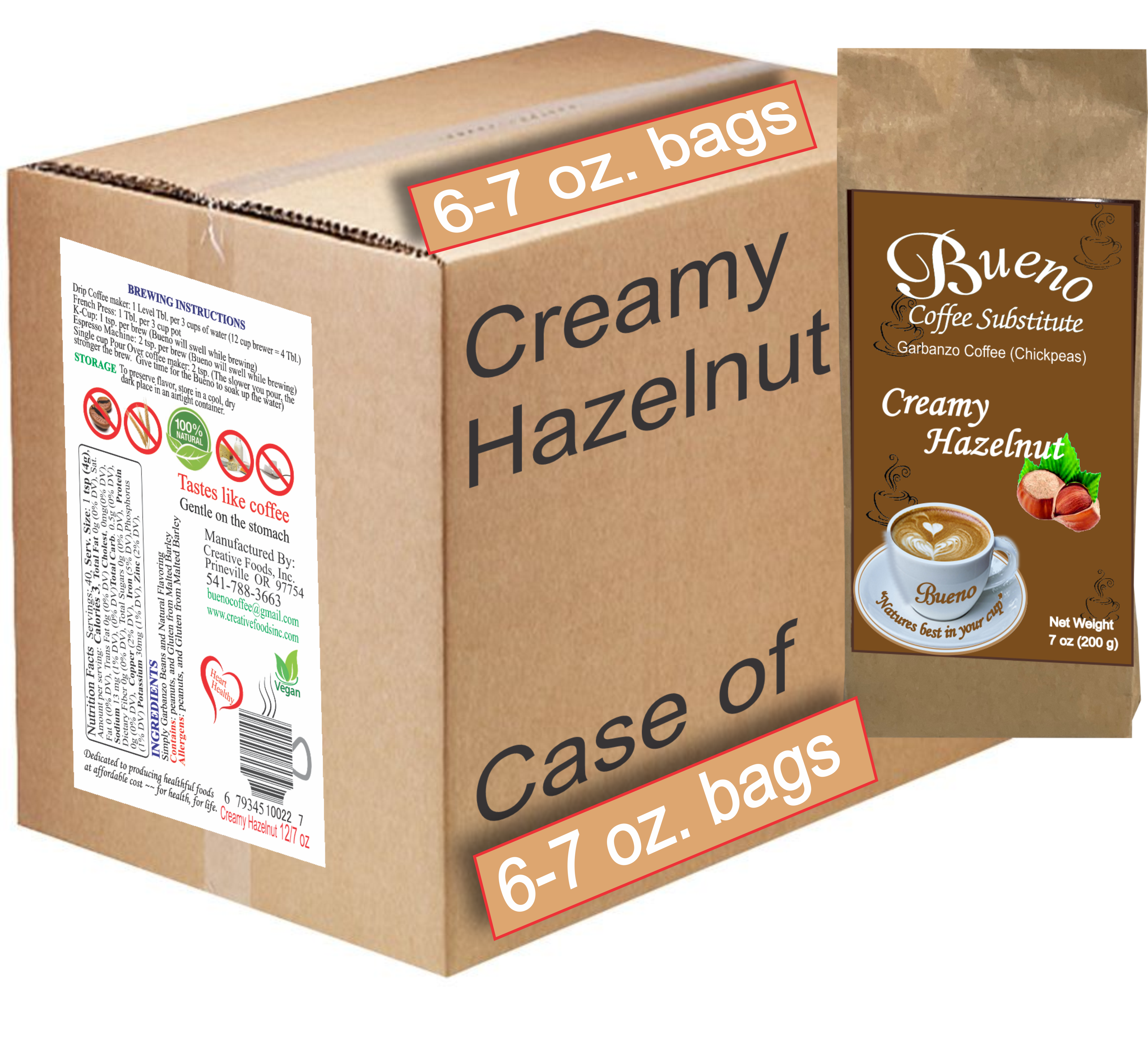 Creamy Hazelnut 6-7 ounce packages - Click Image to Close