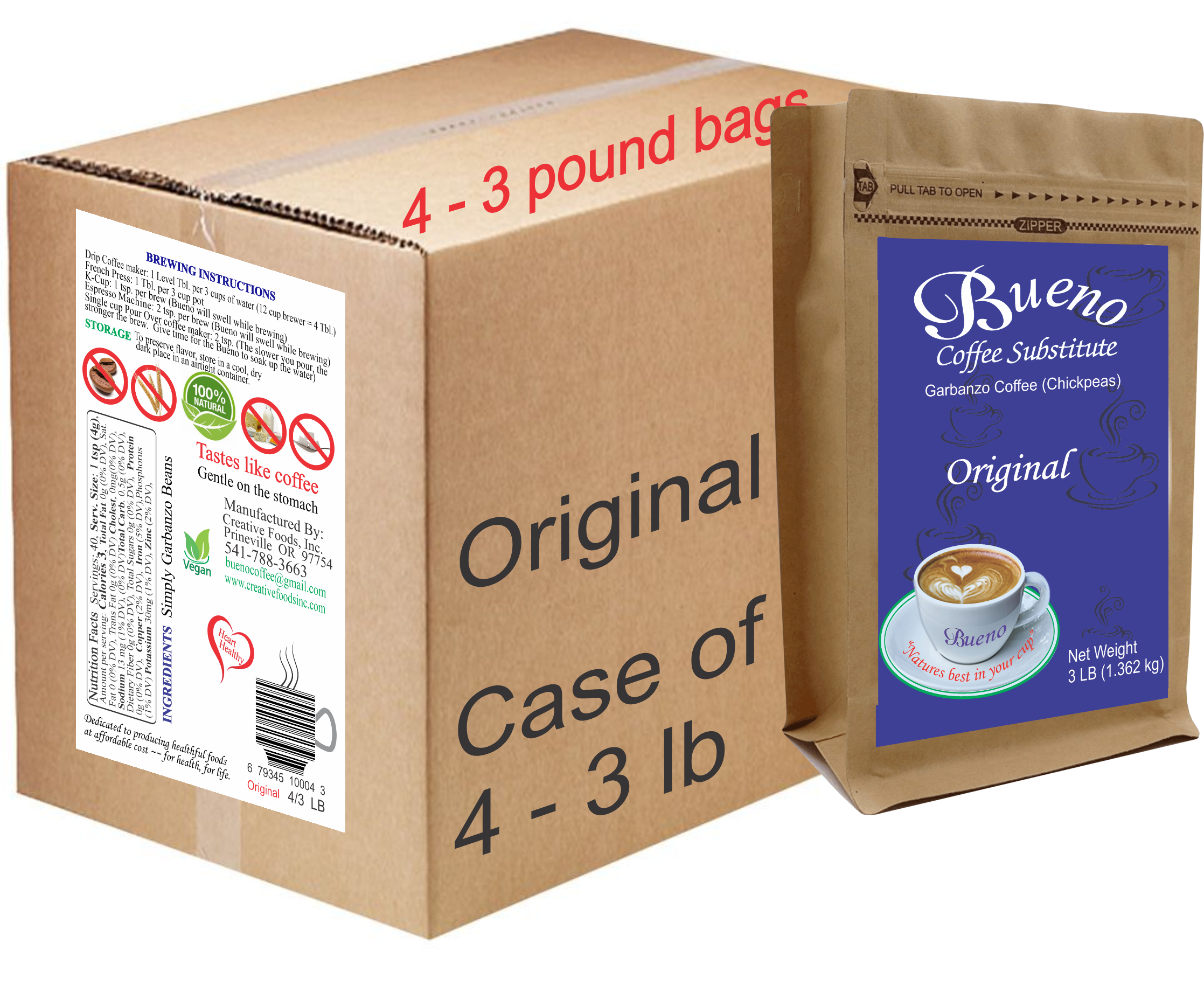 Original - case of 4 - 3 pound packages - Click Image to Close