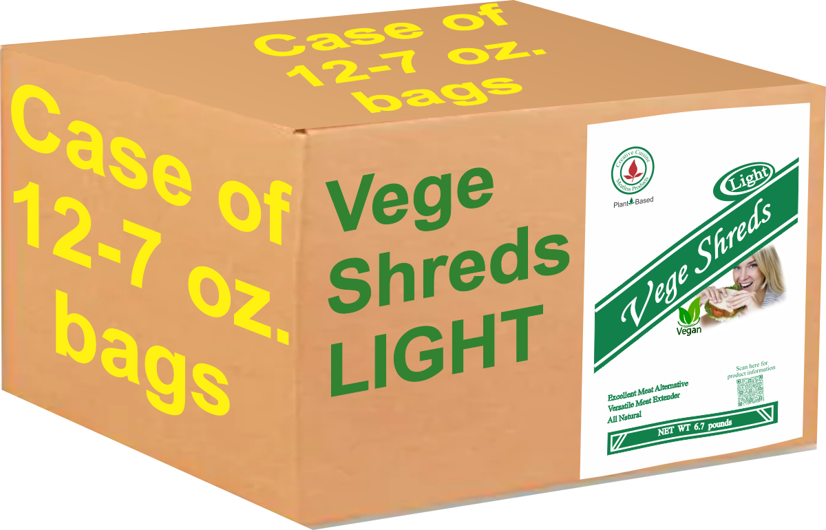 Vege Shreds LIGHT CASE of 12 - 7 ounce bag - Click Image to Close