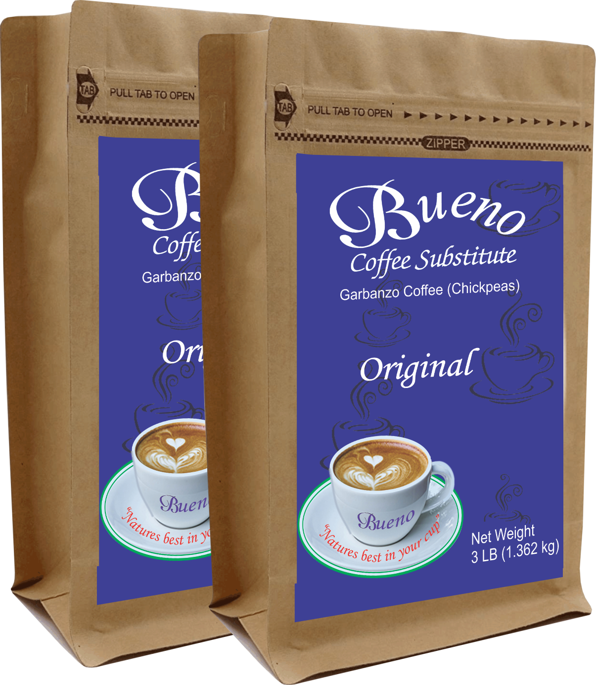 Original 2-3 pound packages Bueno Coffee Substitute, Original