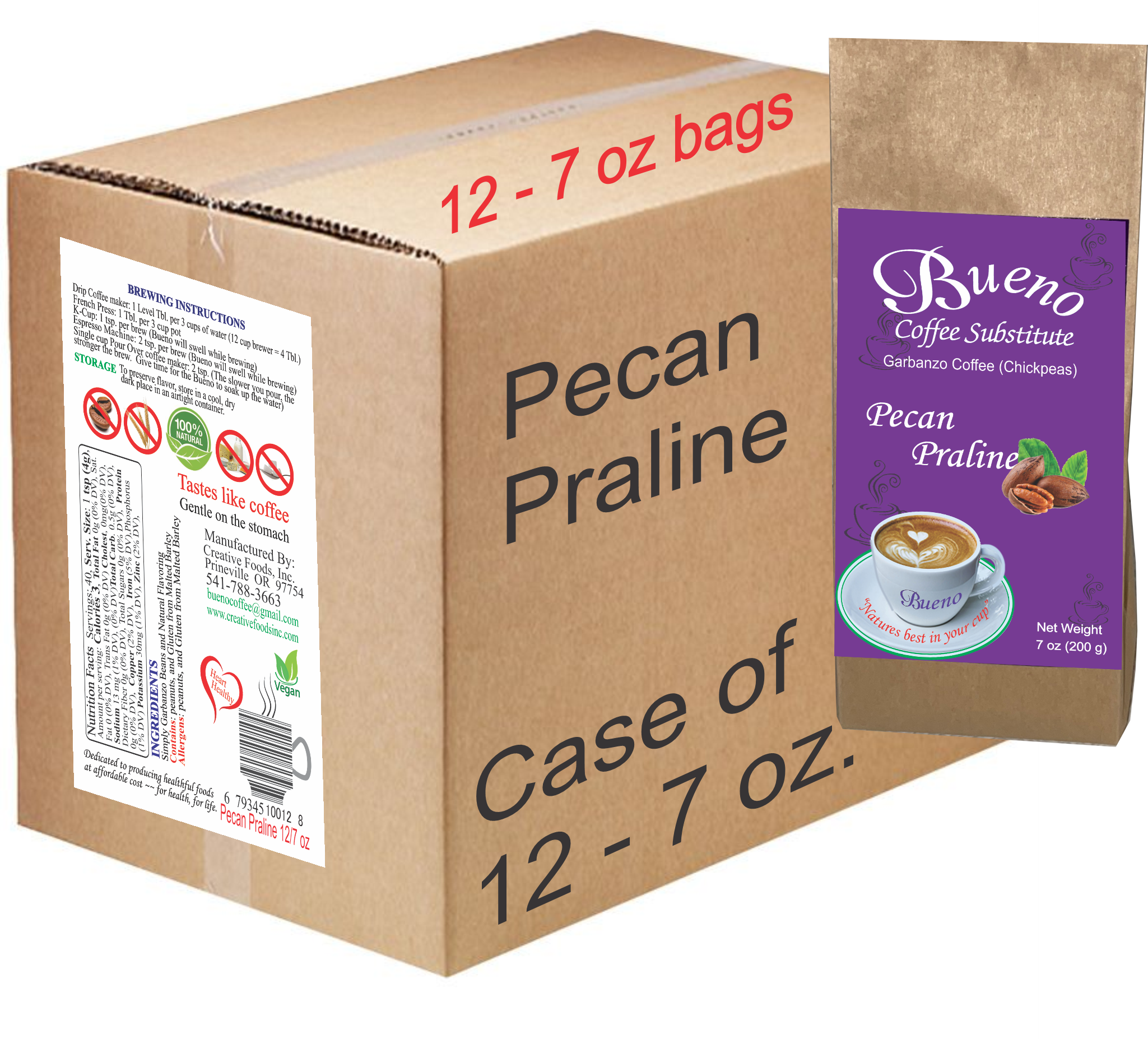 Pecan Praline - case of 12 - 7 ounce packages