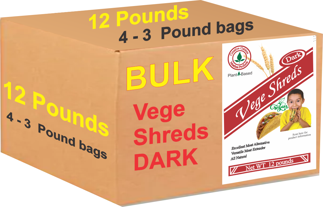 Vege Shreds DARK - 12 pound package