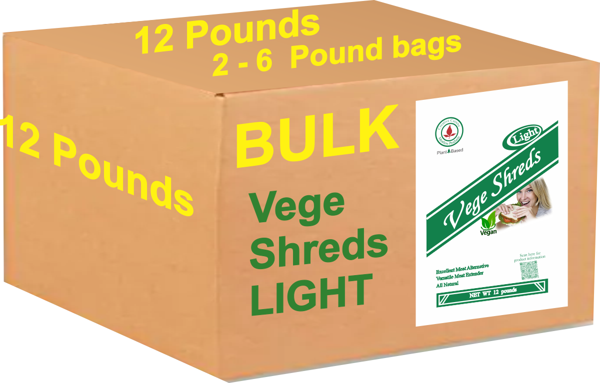 Vege Shreds LIGHT - 12 pound package - Click Image to Close