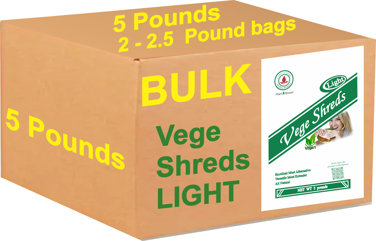 Vege Shreds LIGHT - 5 pound package - Click Image to Close